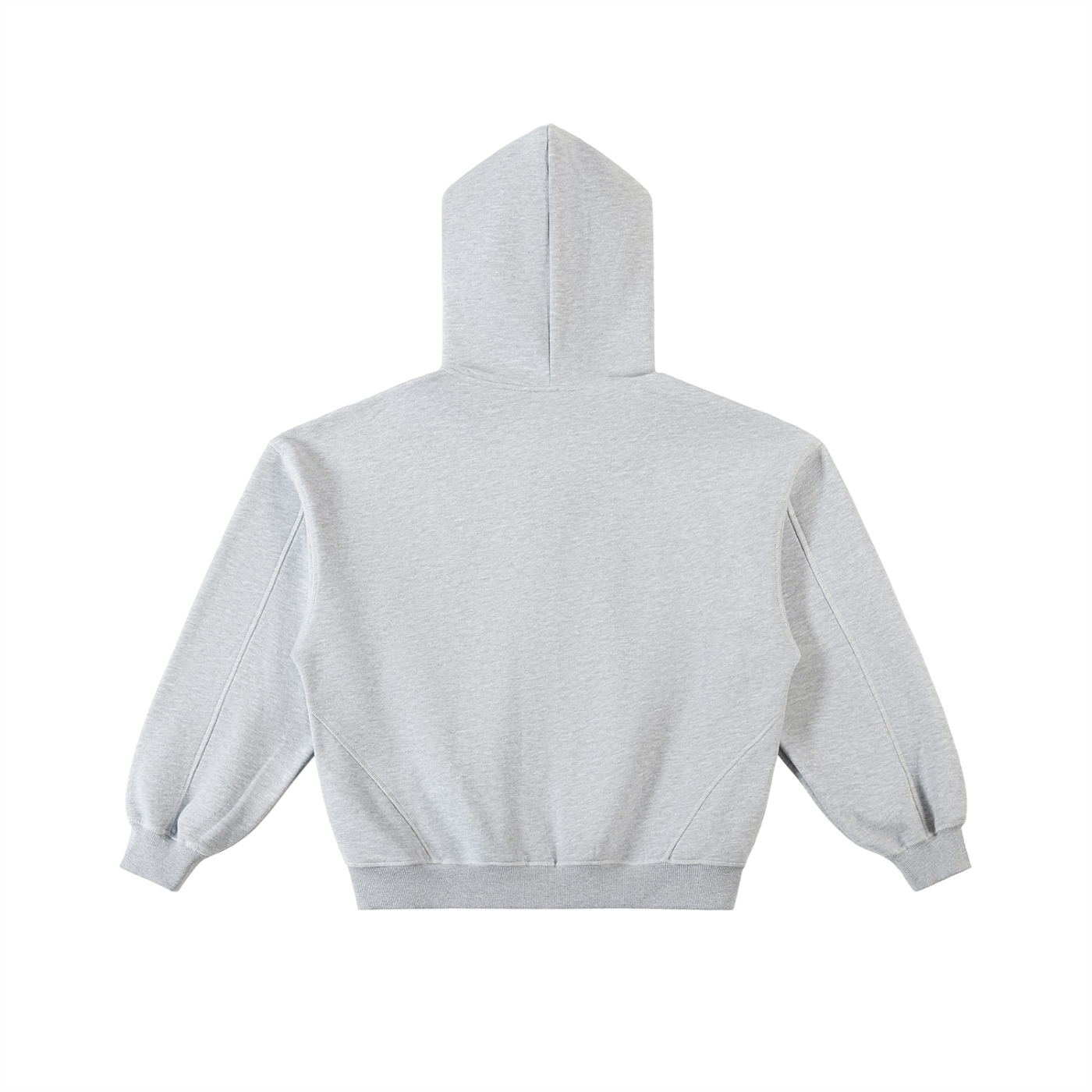 Everyday Contrast-Stitched Boxy zip hoodie