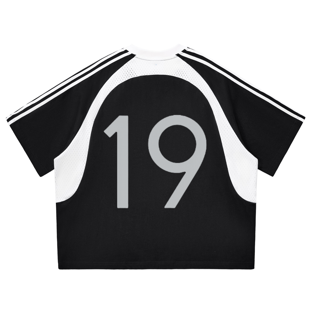 Contrast Stripes Mesh T-shirt