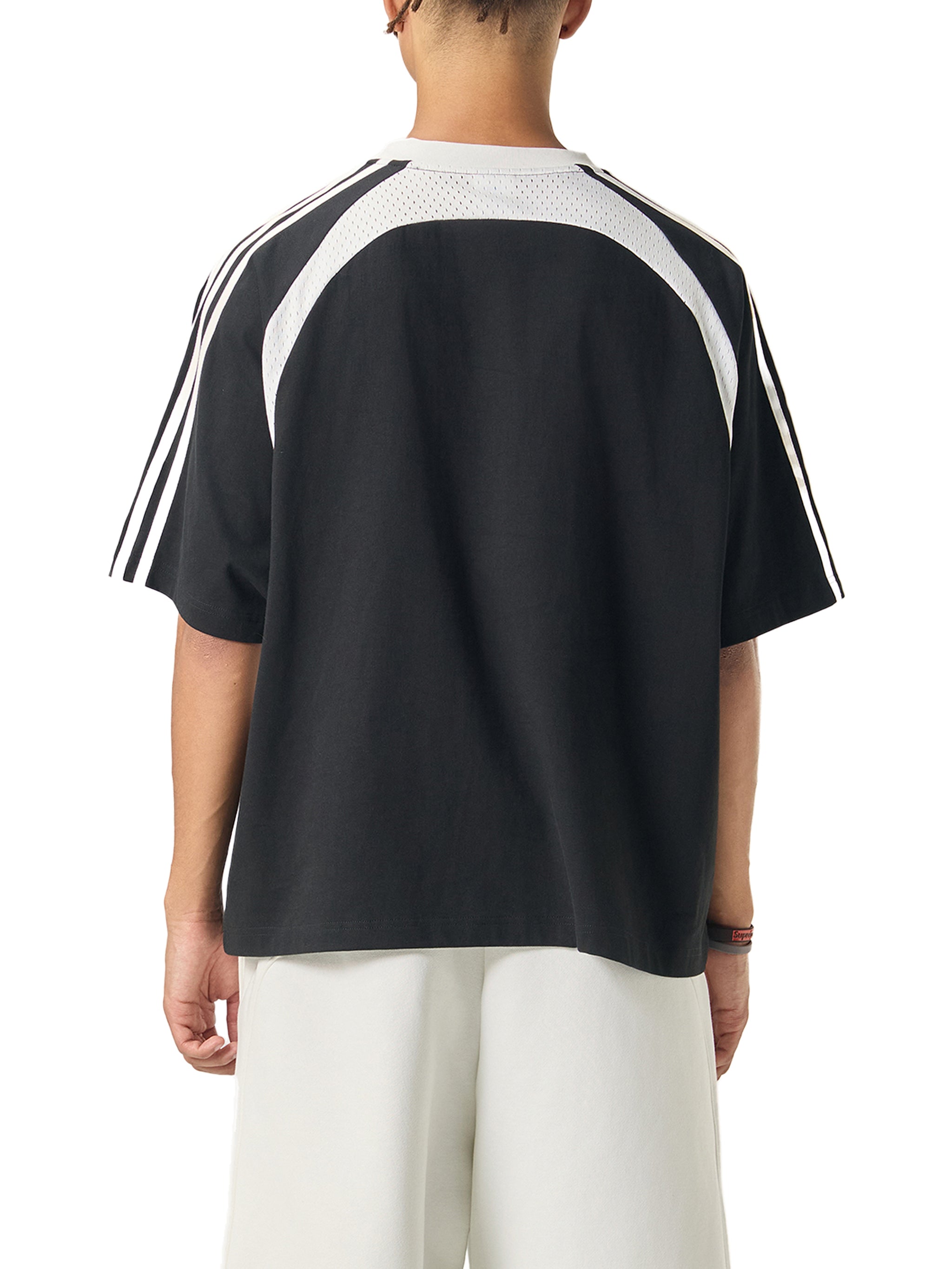 Contrast Stripes Mesh T-shirt